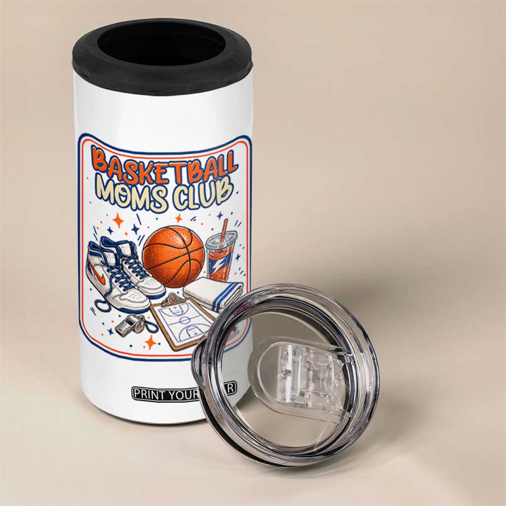 Basketball Moms Club 4 in 1 Can Cooler Tumbler Funny Mother’s Day Gift TS14 Print Your Wear