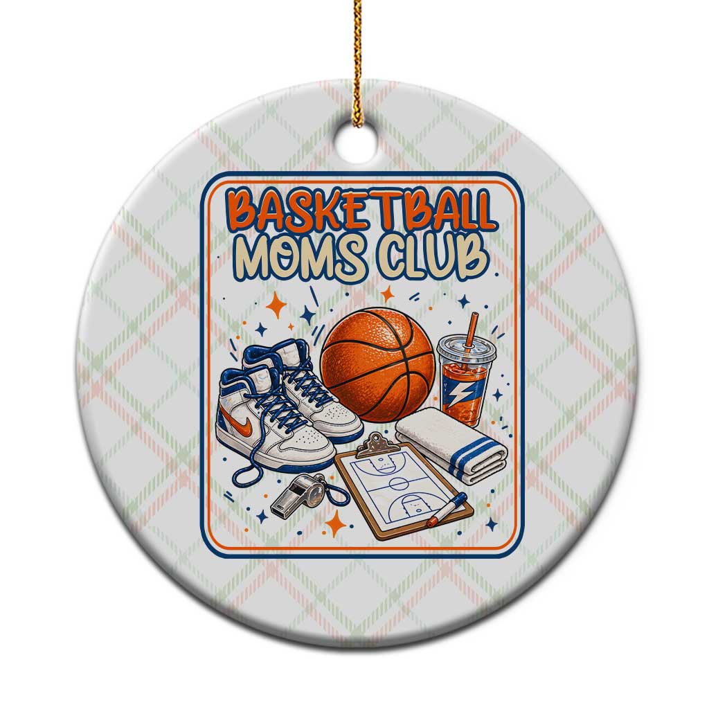 Basketball Moms Club Ceramic Ornament Funny Mother’s Day Gift TS14 1pc Christmas Plaid Print Your Wear