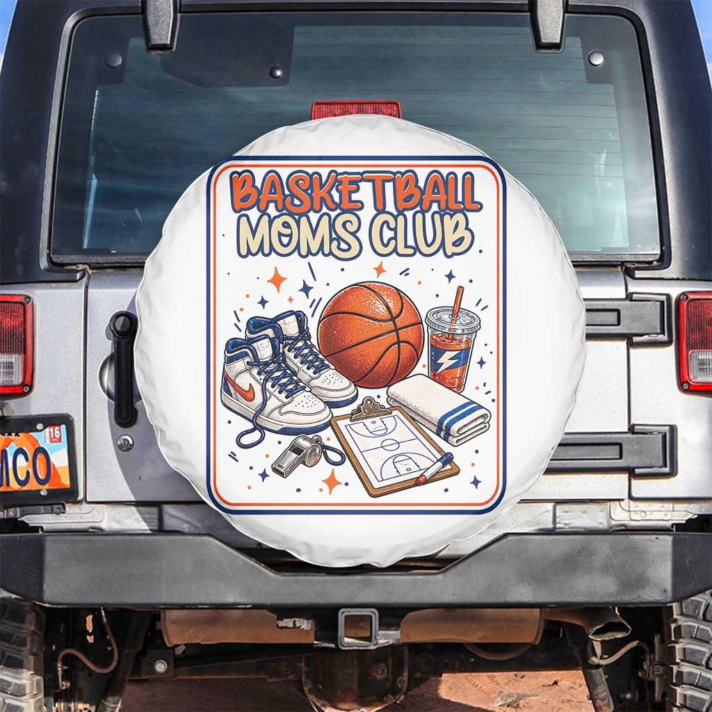 Basketball Moms Club Spare Tire Cover Funny Mother’s Day Gift TS14 No hole White Print Your Wear