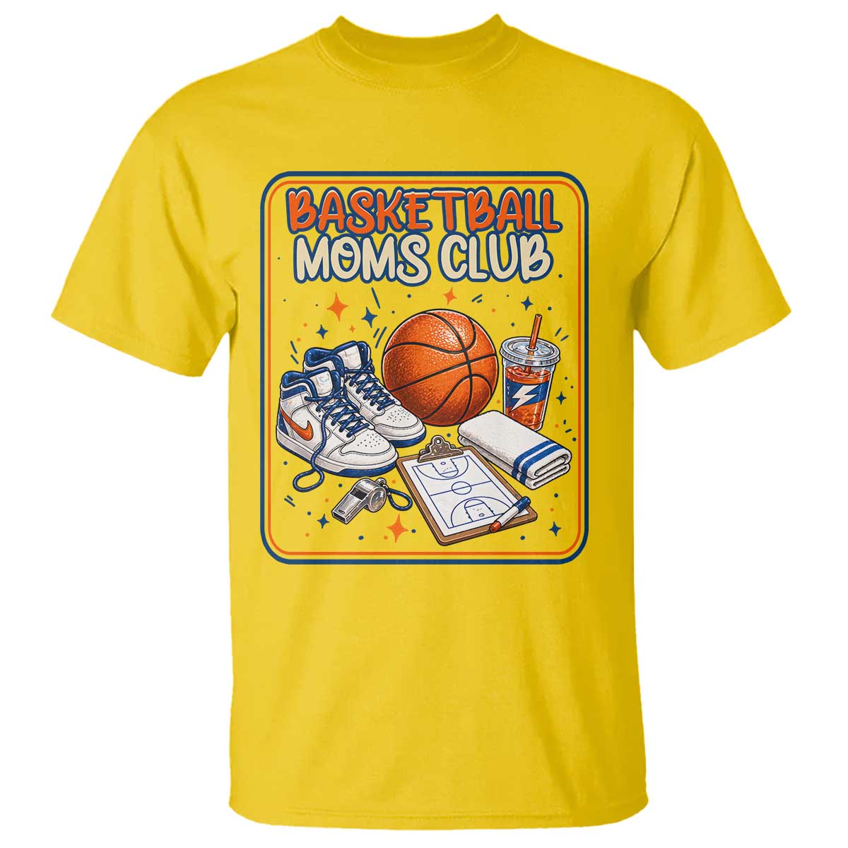 Basketball Moms Club T Shirt Funny Mother’s Day Gift TS14 Daisy Print Your Wear