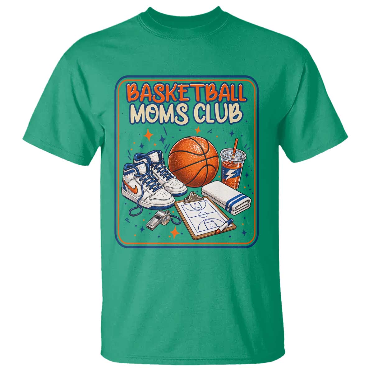 Basketball Moms Club T Shirt Funny Mother’s Day Gift TS14 Irish Green Print Your Wear