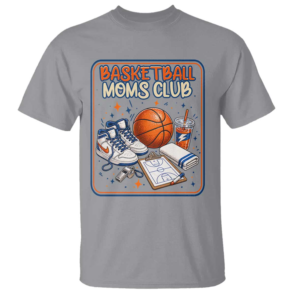 Basketball Moms Club T Shirt Funny Mother’s Day Gift TS14 Sport Gray Print Your Wear