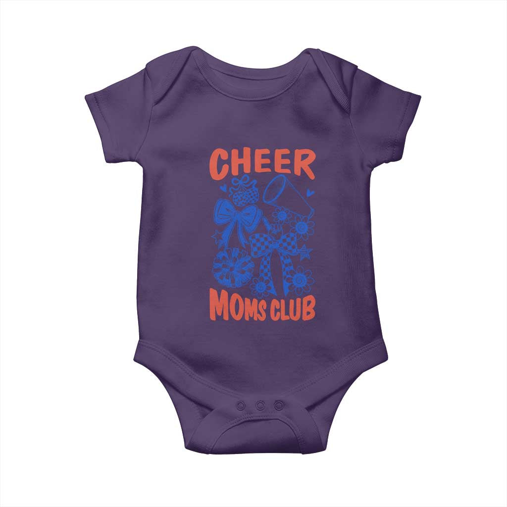 Cheer Moms Club Baby Onesie Funny Cheerleading Mom Mother’s Day Gift TS14 Purple Print Your Wear
