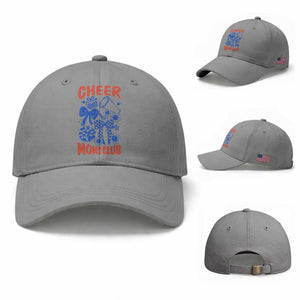 Cheer Moms Club Baseball Cap Funny Cheerleading Mom Mother’s Day Gift TS14 Baseball Cap Universal Fit Sport Gray Print Your Wear