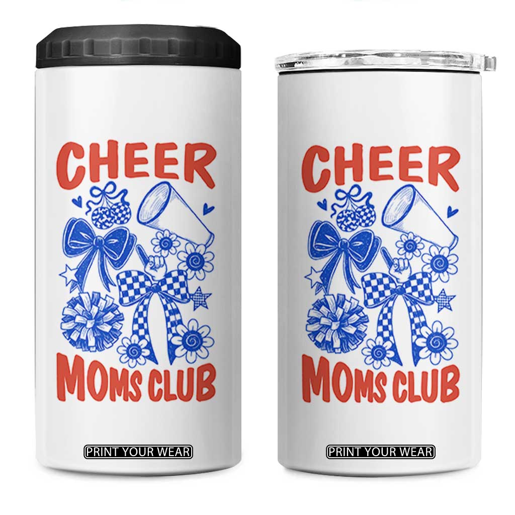 Cheer Moms Club 4 in 1 Can Cooler Tumbler Funny Cheerleading Mom Mother’s Day Gift TS14 One Size: 16 oz White Print Your Wear