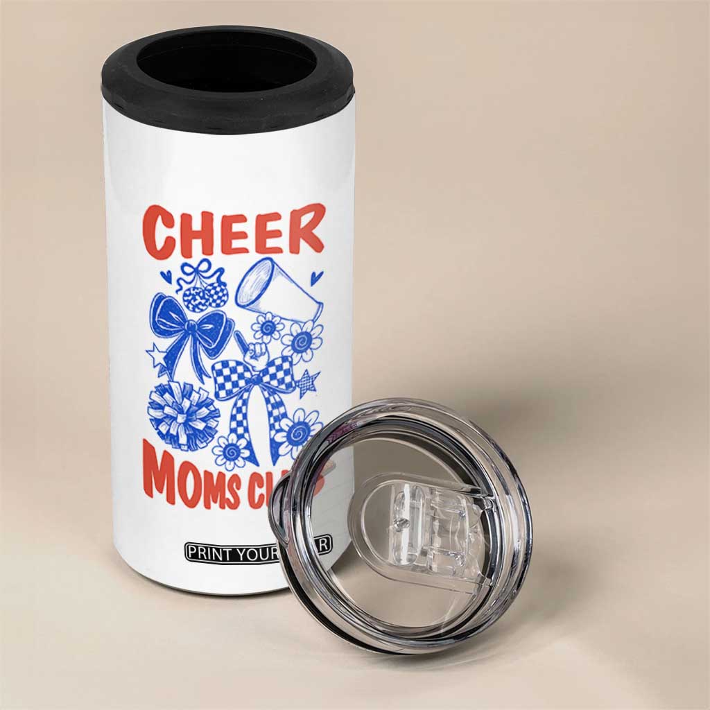 Cheer Moms Club 4 in 1 Can Cooler Tumbler Funny Cheerleading Mom Mother’s Day Gift TS14 Print Your Wear