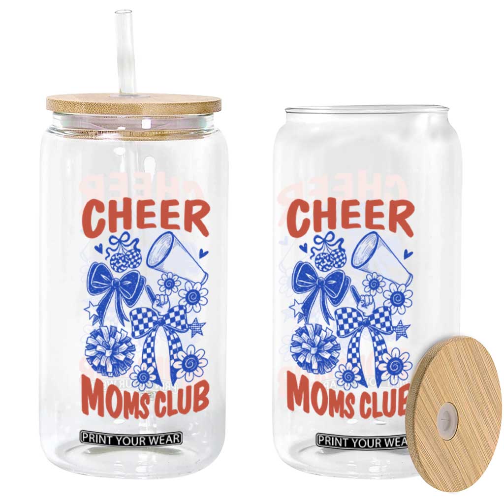 Cheer Moms Club Glass Can Funny Cheerleading Mom Mother’s Day Gift TS14 Print Your Wear