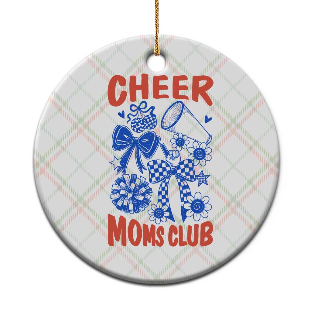 Cheer Moms Club Ceramic Ornament Funny Cheerleading Mom Mother’s Day Gift TS14 1pc Christmas Plaid Print Your Wear