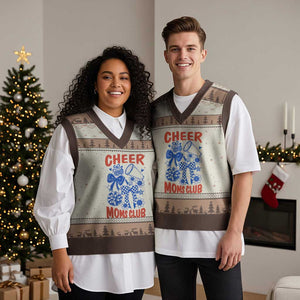 Cheer Moms Club V-Neck Knit Sweater Vest Funny Cheerleading Mom Mother’s Day Gift TS14 Mocha Mousse Print Your Wear