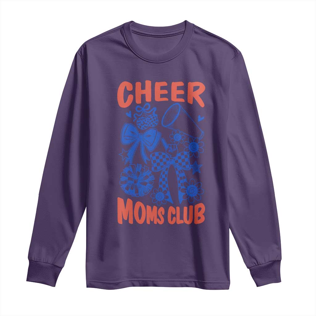 Cheer Moms Club Long Sleeve Shirt Funny Cheerleading Mom Mother’s Day Gift TS14 Purple Print Your Wear