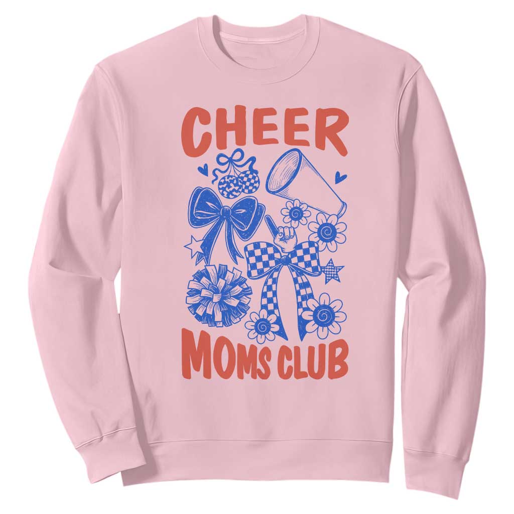 Cheer Moms Club Sweatshirt Funny Cheerleading Mom Mother’s Day Gift TS14 Light Pink Print Your Wear