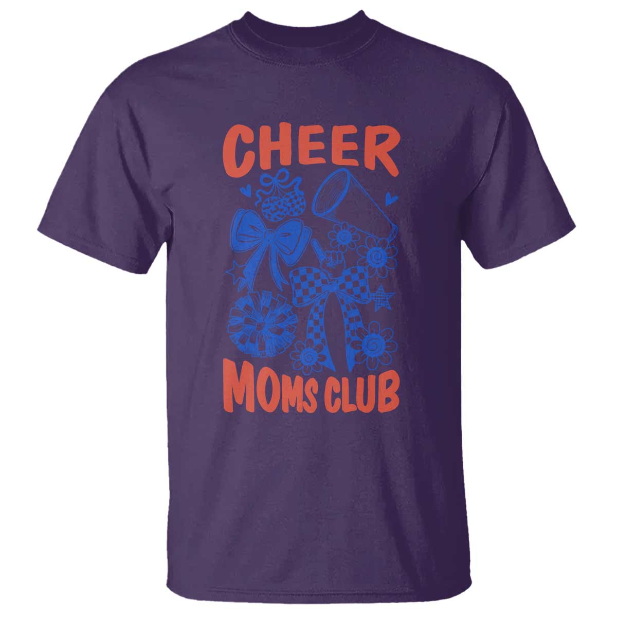 Cheer Moms Club T Shirt Funny Cheerleading Mom Mother’s Day Gift TS14 Purple Print Your Wear