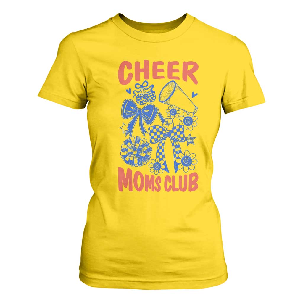 Cheer Moms Club T Shirt For Women Funny Cheerleading Mom Mother’s Day Gift TS14 Daisy Print Your Wear