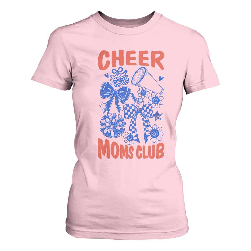 Cheer Moms Club T Shirt For Women Funny Cheerleading Mom Mother’s Day Gift TS14 Light Pink Print Your Wear