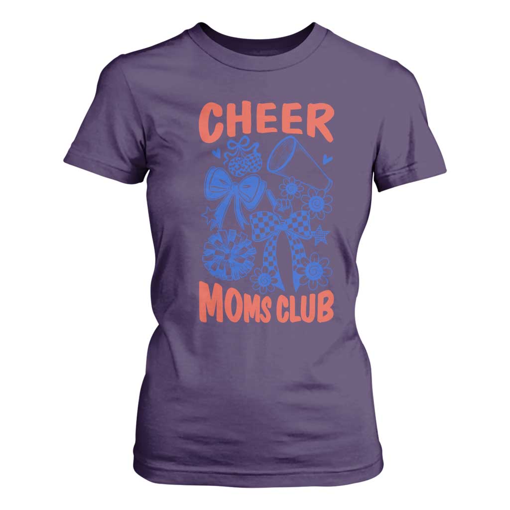 Cheer Moms Club T Shirt For Women Funny Cheerleading Mom Mother’s Day Gift TS14 Purple Print Your Wear