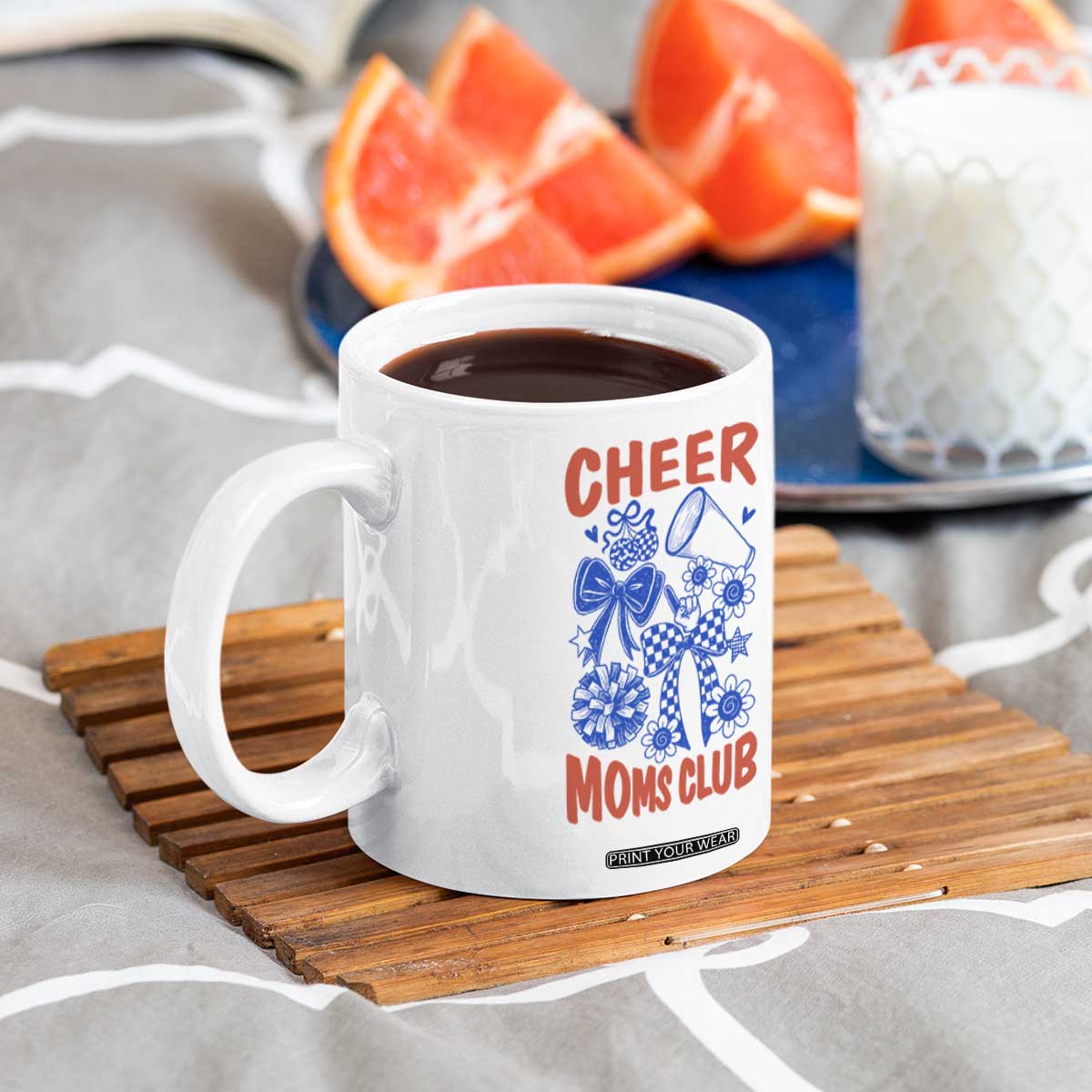 Cheer Moms Club Coffee Mug Funny Cheerleading Mom Mother’s Day Gift TS14 Print Your Wear