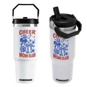 Cheer Moms Club Flip Straw Tumbler Funny Cheerleading Mom Mother’s Day Gift TS14 One Size: 30 oz White Print Your Wear