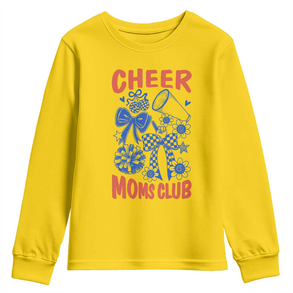 Cheer Moms Club Youth Sweatshirt Funny Cheerleading Mom Mother’s Day Gift TS14 Daisy Print Your Wear
