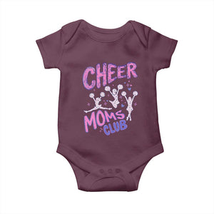 Cheer Moms Club Baby Onesie Cheerleader Mom Mother’s Day Gift TS14 Maroon Print Your Wear