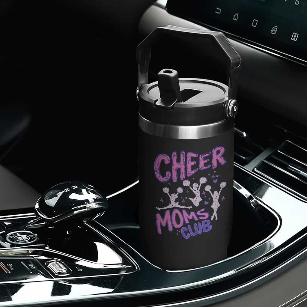 Cheer Moms Club Flip Straw Tumbler Cheerleader Mom Mother’s Day Gift TS14 Print Your Wear