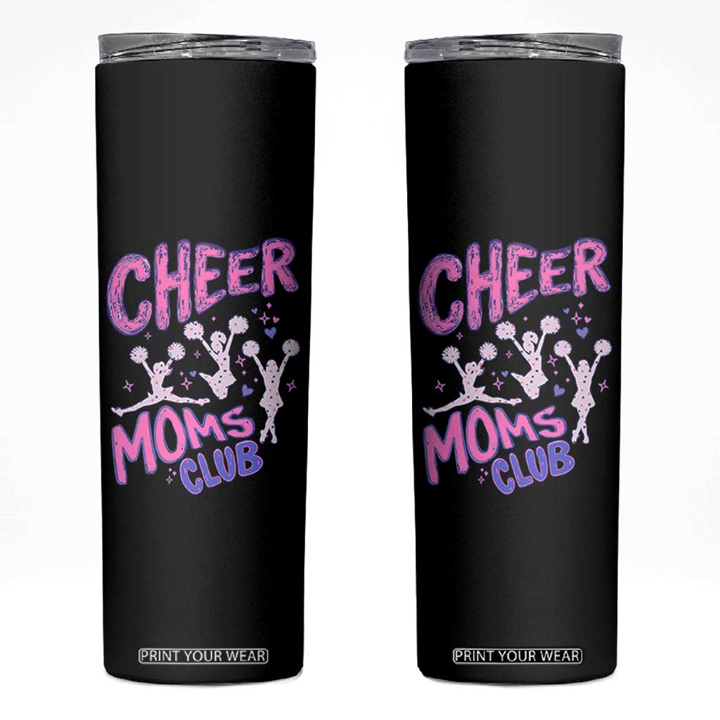 Cheer Moms Club Skinny Tumbler Cheerleader Mom Mother’s Day Gift TS14 Black Print Your Wear