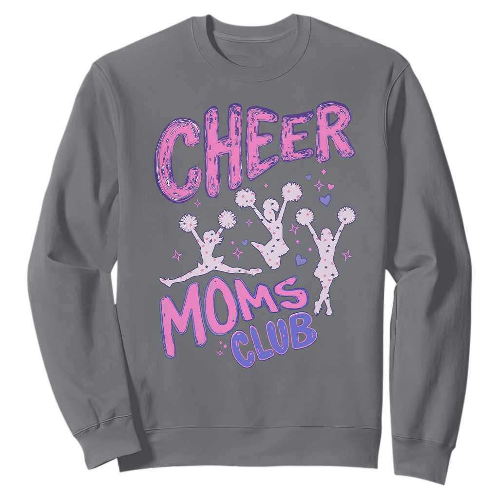 Cheer Moms Club Sweatshirt Cheerleader Mom Mother’s Day Gift TS14 Charcoal Print Your Wear