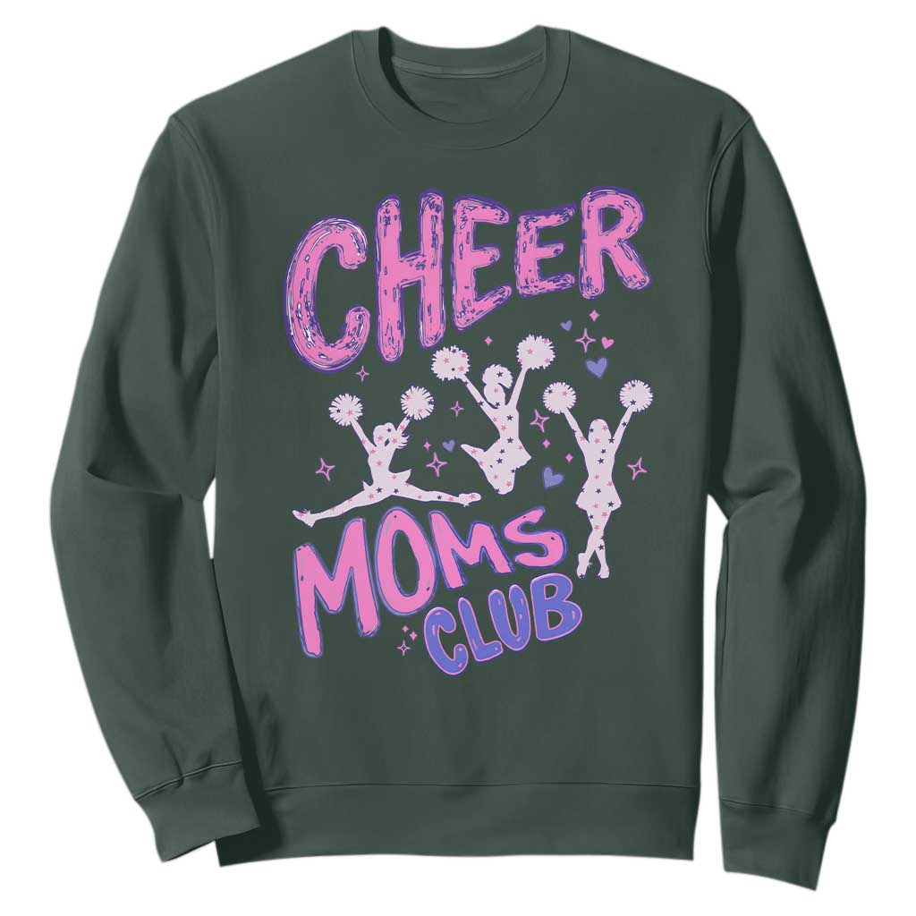 Cheer Moms Club Sweatshirt Cheerleader Mom Mother’s Day Gift TS14 Dark Forest Green Print Your Wear