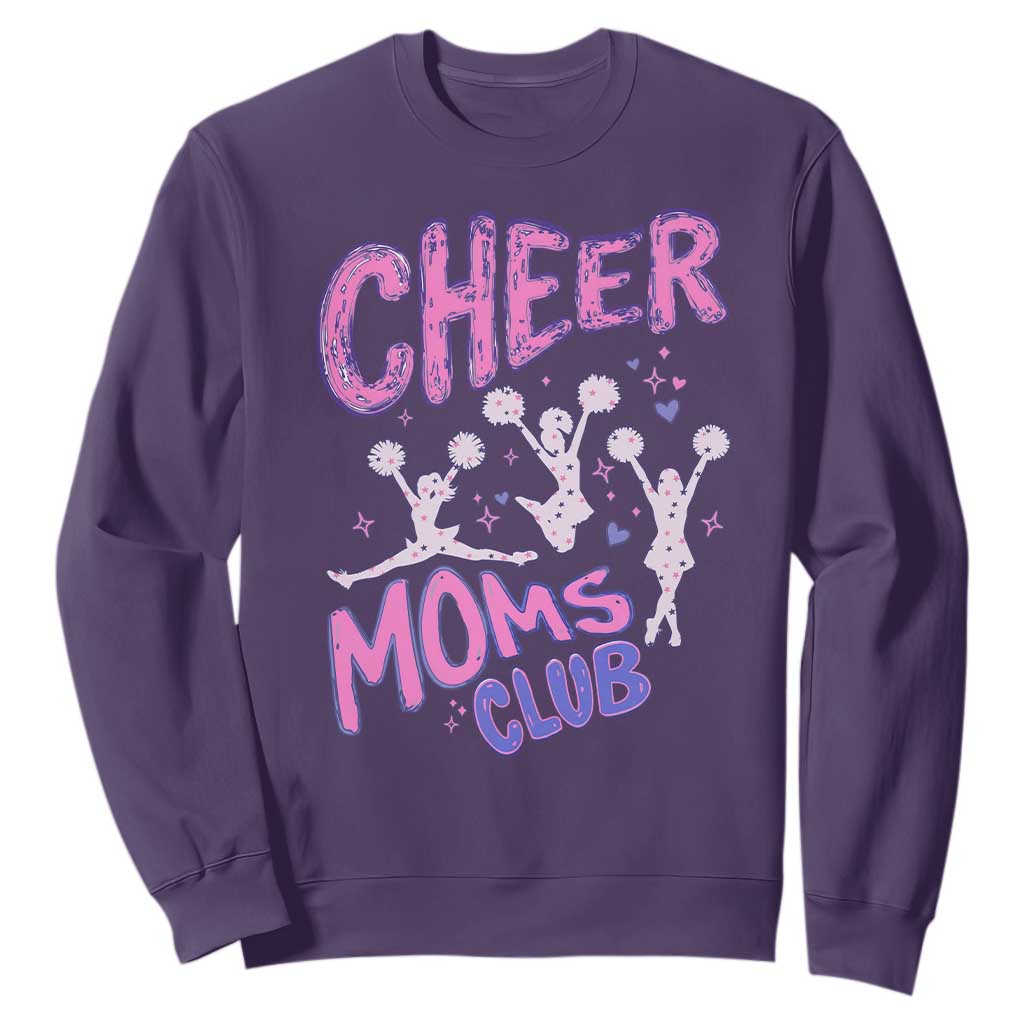 Cheer Moms Club Sweatshirt Cheerleader Mom Mother’s Day Gift TS14 Purple Print Your Wear