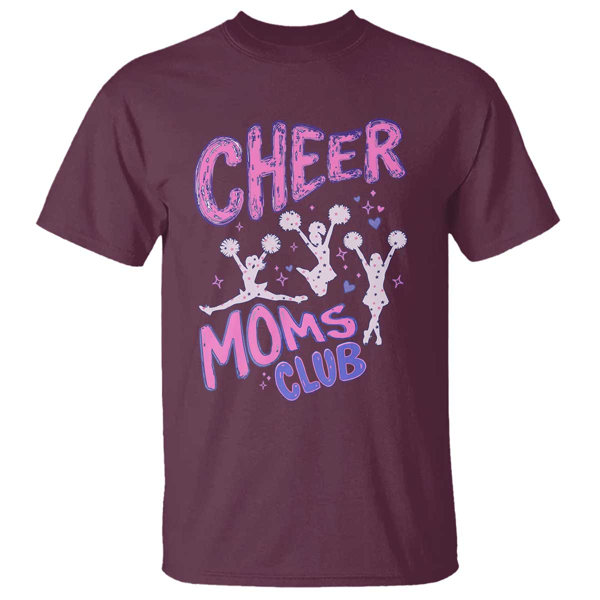 Cheer Moms Club T Shirt Cheerleader Mom Mother’s Day Gift TS14 Maroon Print Your Wear