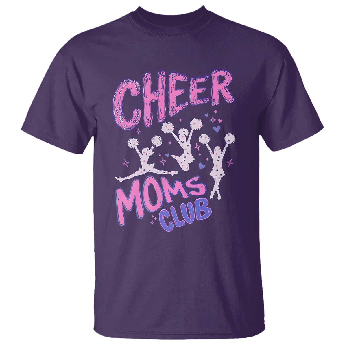 Cheer Moms Club T Shirt Cheerleader Mom Mother’s Day Gift TS14 Purple Print Your Wear
