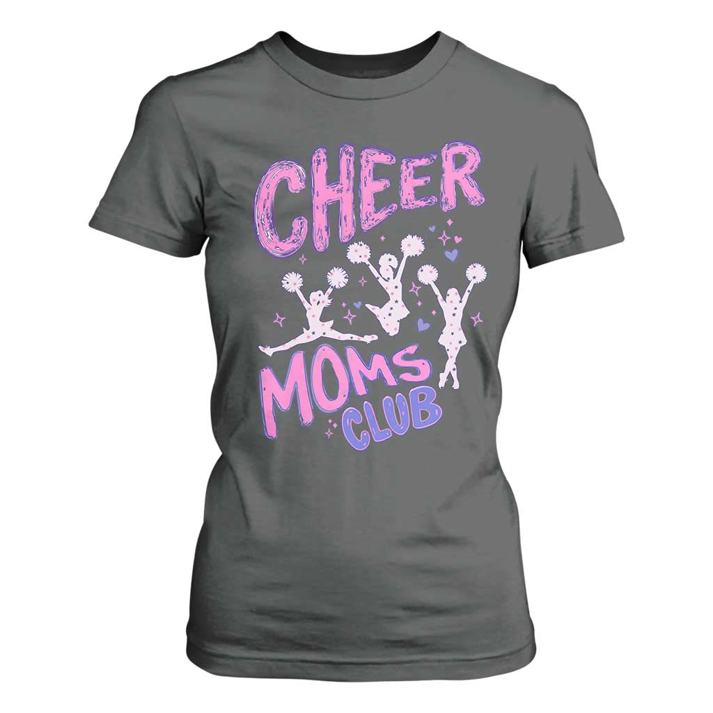 Cheer Moms Club T Shirt For Women Cheerleader Mom Mother’s Day Gift TS14 Dark Heather Print Your Wear