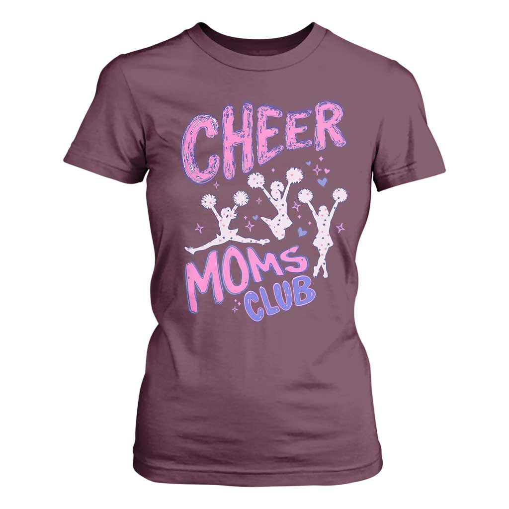 Cheer Moms Club T Shirt For Women Cheerleader Mom Mother’s Day Gift TS14 Maroon Print Your Wear