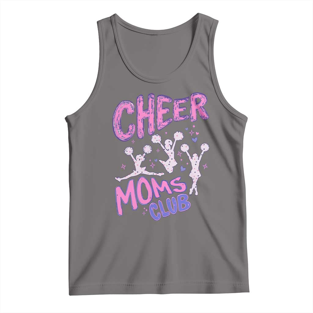 Cheer Moms Club Tank Top Cheerleader Mom Mother’s Day Gift TS14 Deep Heather Print Your Wear