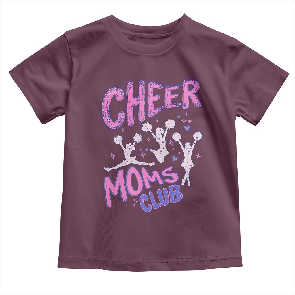Cheer Moms Club Toddler T Shirt Cheerleader Mom Mother’s Day Gift TS14 Maroon Print Your Wear