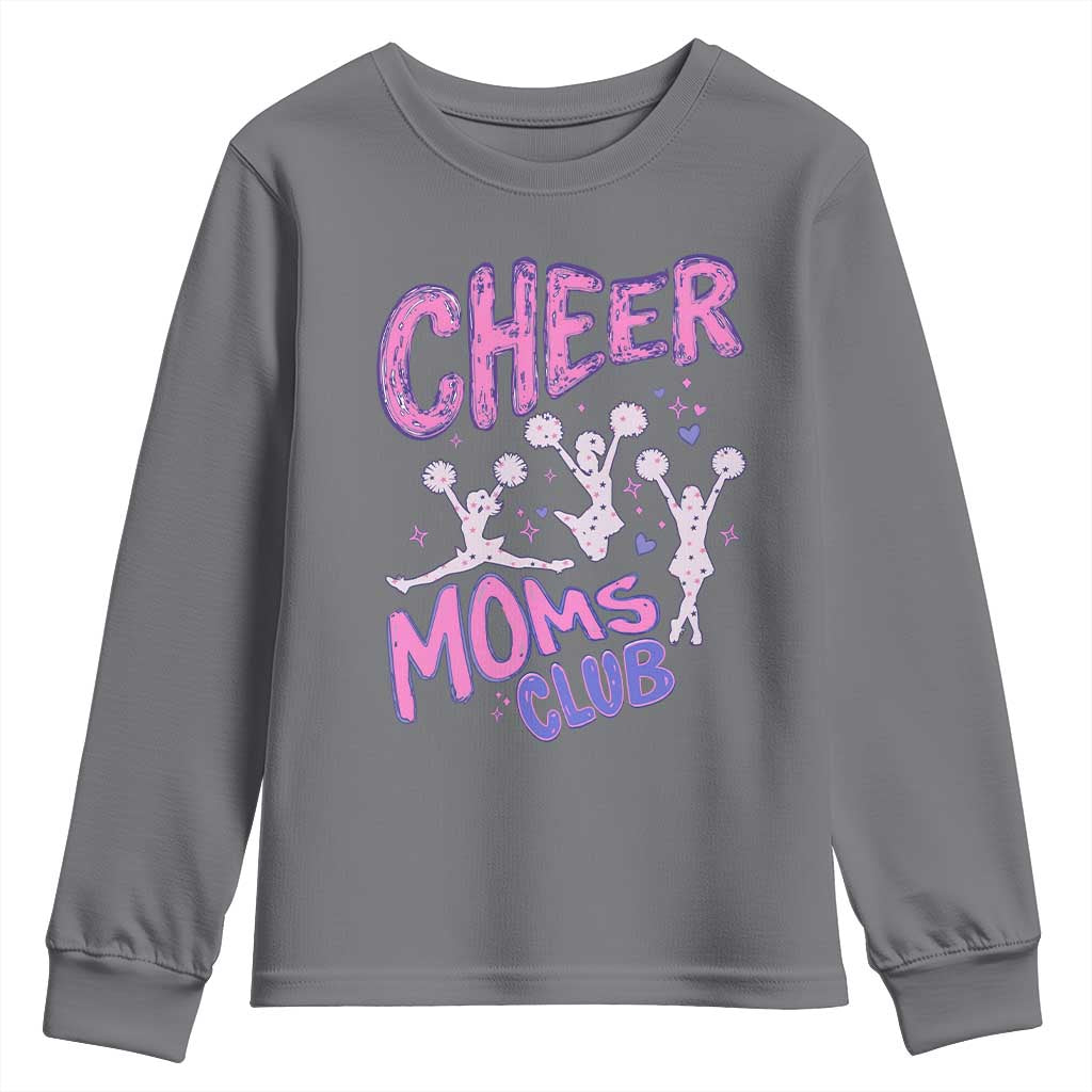 Cheer Moms Club Youth Sweatshirt Cheerleader Mom Mother’s Day Gift TS14 Charcoal Print Your Wear