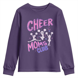 Cheer Moms Club Youth Sweatshirt Cheerleader Mom Mother’s Day Gift TS14 Purple Print Your Wear