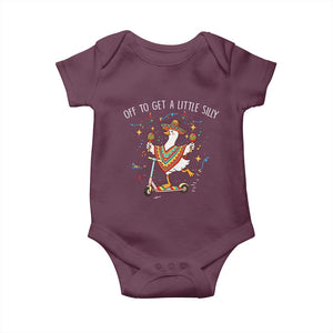 Silly Goose Cinco De Mayo Baby Onesie Off To Get A Little Silly TS14 Maroon Print Your Wear