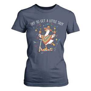 Silly Goose Cinco De Mayo T Shirt For Women Off To Get A Little Silly TS14 Navy Print Your Wear