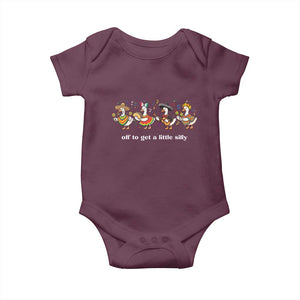 Funny Silly Goose Cinco De Mayo Baby Onesie Off To Get A Little Silly TS14 Maroon Print Your Wear