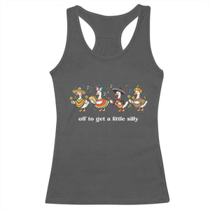 Funny Silly Goose Cinco De Mayo Racerback Tank Top Off To Get A Little Silly TS14 Dark Heather Print Your Wear