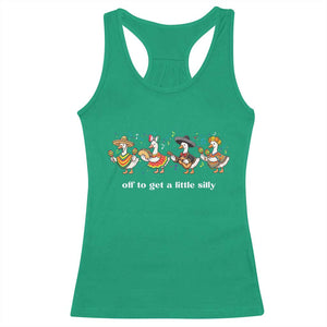 Funny Silly Goose Cinco De Mayo Racerback Tank Top Off To Get A Little Silly TS14 Irish Green Print Your Wear