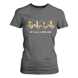 Funny Silly Goose Cinco De Mayo T Shirt For Women Off To Get A Little Silly TS14 Dark Heather Print Your Wear