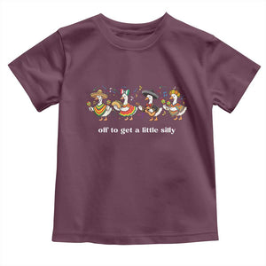 Funny Silly Goose Cinco De Mayo Toddler T Shirt Off To Get A Little Silly TS14 Maroon Print Your Wear