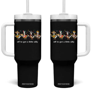 Funny Silly Goose Cinco De Mayo Tumbler With Handle Off To Get A Little Silly TS14 One Size: 40 oz Black Print Your Wear