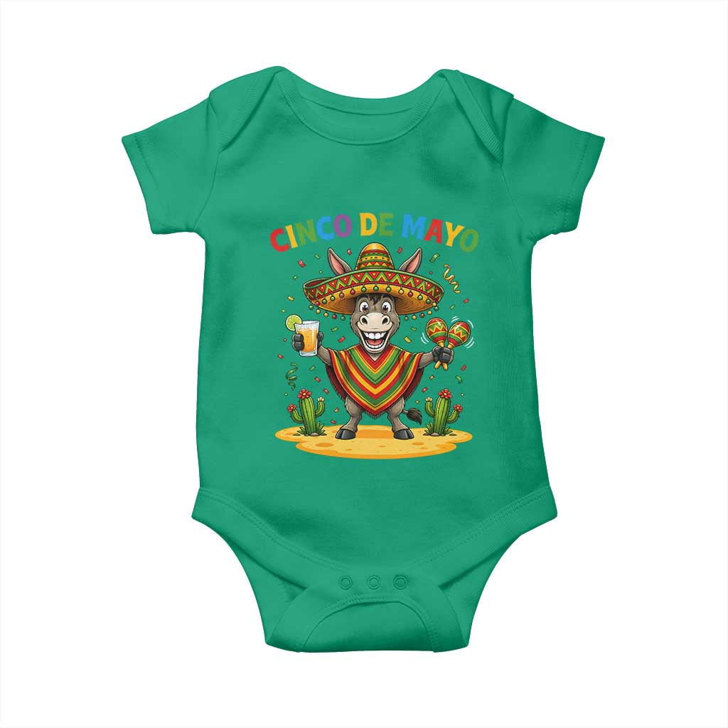 Cinco de Mayo Donkey Mexican Fiesta Baby Onesie TS14 Irish Green Print Your Wear