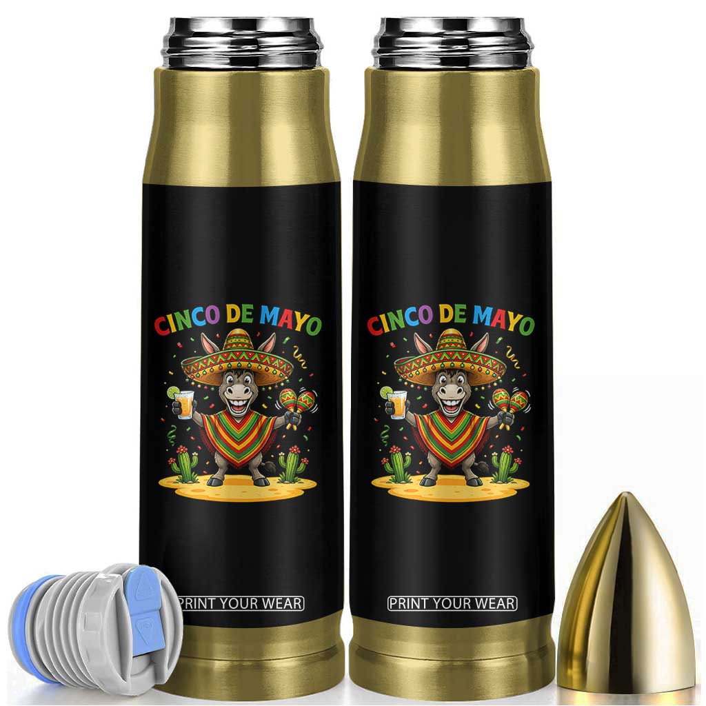 Cinco de Mayo Donkey Mexican Fiesta Bullet Tumbler TS14 Black Print Your Wear