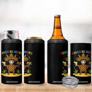 Cinco de Mayo Donkey Mexican Fiesta 4 in 1 Can Cooler Tumbler TS14 Print Your Wear