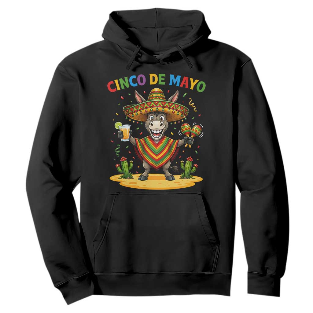 Cinco de Mayo Donkey Mexican Fiesta Hoodie TS14 Black Print Your Wear