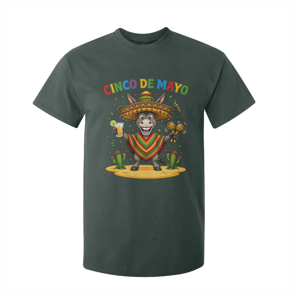 Cinco de Mayo Donkey Mexican Fiesta T Shirt For Kid TS14 Dark Forest Green Print Your Wear