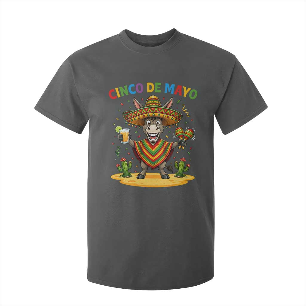 Cinco de Mayo Donkey Mexican Fiesta T Shirt For Kid TS14 Dark Heather Print Your Wear